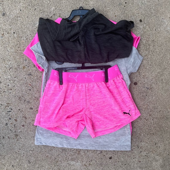 PUMA 4 Piece Short Set Shirt + Shorts Matching Active Set NWT 3/4 - Picture 8 of 11